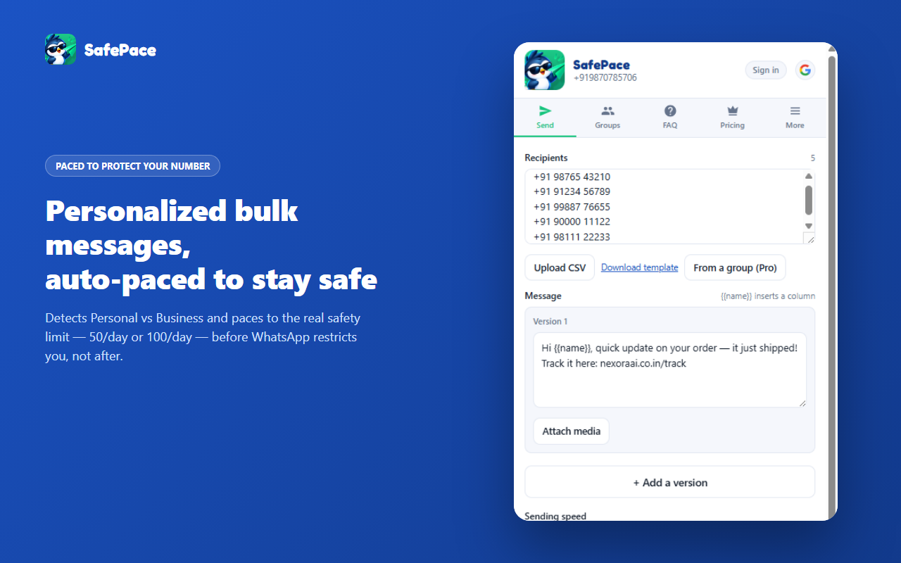 SafePace preview